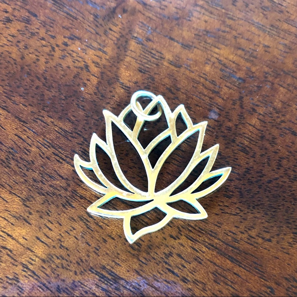Golden lotus pendant